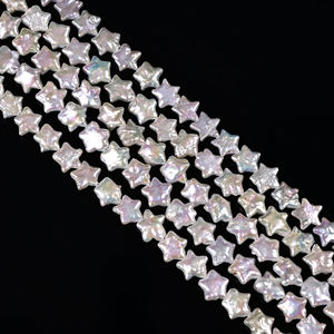 Оптовая продажа 11-12 мм натуральный белый пресноводный жемчуг в форме звезды бусины для изготовления ювелирных изделий - Product Image 4