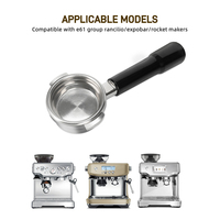 1 Buah Portafilter 58Mm Kompatibel dengan Mesin E61 Group Rancilio/Expobar/Rocket 2 Telinga Portafilter dengan Keranjang Filter