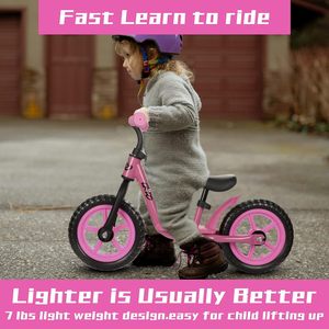 Kids Balance <b>Bike</b> 12 Inch Green Metal <b>Frame</b> For 4 6 Years Old Children Unisex - Product Image 4