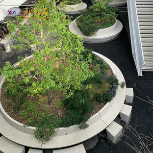 Nouveaux matériaux de construction en pierre, parterre de fleurs en béton GRC, bassin de plantation circulaire préfabriqué, taille personnalisable - Product Image 2
