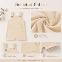 Salopette courte en molleton pour bébés garçons et filles de 0 à 4 ans, bretelles réglables, salopette courte, barboteuse, salopette