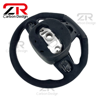 Volant en Suède et Fibre de Carbone Personnalisé Haut de Gamme pour Dodge Challenger Charger Hellcat RT Durango SRT Scat Pack 392 Super Bee