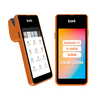 Caisse enregistreuse portable Android 5.45 pouces 4 + 64G NFC WIFI Mobile POS Terminal de paiement portable Système de paiement pour la commande
