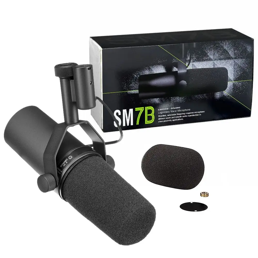 Microphone de Studio cardioïde SM7B enregistrement de réponse en fréquence réglable Microphone dynamique vocal de podcasting SM 7B pour Shures