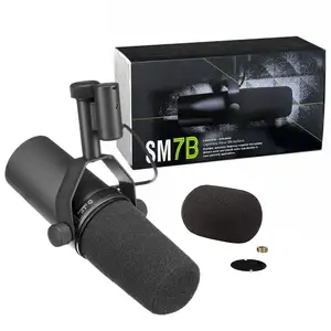 SM7B Micrófono de estudio cardioide Respuesta de frecuencia ajustable Grabación Podcasting Micrófono dinámico vocal SM 7B para Shures