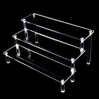 Support d'Affichage Organiseur en Acrylique à 4 Niveaux pour Jouets, Buffets, Friandises, Parfums, Cupcakes, Vernis à Ongles, Support d'Affichage en Acrylique