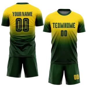 Custom Gradient Soccer Games Jerseys Two-Piece Suits Summer Clothes Men's Set Soccer Wear Jersey Set
