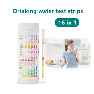 ערכת בדיקת איכות מים 16 ב-1 רצועות בדיקת מי שתייה באר וברז ערכות בדיקת מים 16 פרמטרים