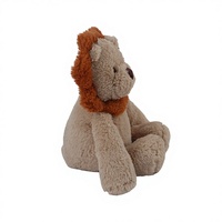 Peluche Lion Brodé en Coton PP Chauffable au Micro-ondes, Jouet Doux pour Enfants et Bébés, Cadeau de Confort et de Sommeil, OEM ODM