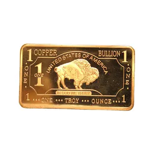 Barra de búhos de cobre fino 999, monedas coleccionables en la espalda, personalizadas, 1 onza