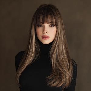 <span class=keywords><strong>Perruque</strong></span> Tissée Neuve en Gros avec Frange Femme Cheveux Longs Ondulés Dégradés Résistante à la Chaleur Densité 180% SM392 - Product Image 1