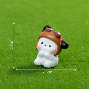 Figurines de chiens miniatures en résine Kawaii, ornements mignons de chiots de dessin animé pour micro-paysages, jardins féériques, décoration de bureau et de maison DIY - Product Image 6