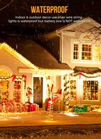 100 LEDs Feuerwerkslichterkette Silberdraht 8 Modi Sternenförmige Glühwürmchen Verbindbare Girlande Fenster Schaufenster Weihnachten Kommerziell