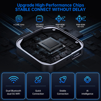 Fuallwin - Caja CarPlay con Asistente de Voz Inteligente, Conectividad Inalámbrica, Adaptador CarPlay con Transmisión de Video 4K