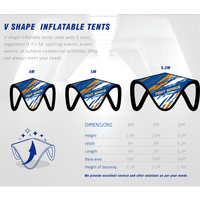 Tente gonflable publicitaire étanche pour événements sportifs et courses, abri gonflable de marque pour festivals et divertissements en extérieur