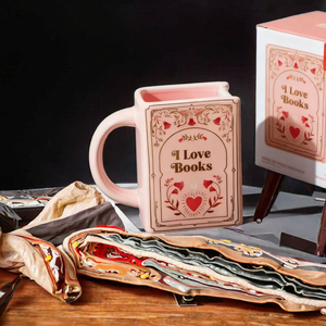 Artículo Popular TK, <span class=keywords><strong>Taza</strong></span> para Amantes de los Libros, Estilo Europeo, <span class=keywords><strong>Taza</strong></span> de Cerámica con Borde Floral - Product Image 2