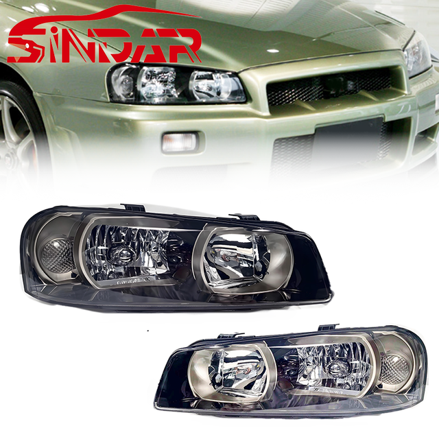 Sindar LED Headlight for Nissan Skyline 5th Generation R34 GTR GT-R 1999-2002 99-02 2003-2007 for ENR34 BNR34 HR34 ER34 GT-T