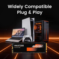 SSD Internal Gaming M.2 2280 PCIe 4.0 NVMe Kompatibel PS5 1TB 256GB 7200MB/s Kecepatan Tinggi