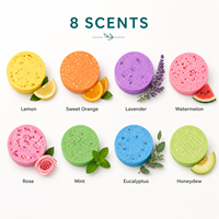 Diffuseurs de vapeur pour douche personnalisés OEM ODM, 8 senteurs, coffret cadeau, rose, lavande et menthe, aromathérapie, spa, vente en gros, approvisionnement quotidien