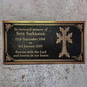 Targa commemorativa in ottone con Logo inciso personalizzato targa in bronzo targa in rilievo incisa per commemorare la memoria del tuo amato - Product Image 5