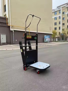 Chariot électrique pliable pour escaliers, plateforme en acier, chariot à main, outil de transport, manutention - Product Image 4