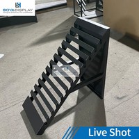Présentoir métallique personnalisé pour carreaux, support d'échantillons simple face, présentoir sur pied pour salle d'exposition de carreaux en céramique