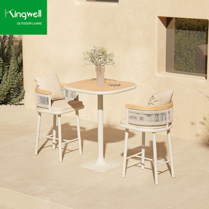 Meubles <span class=keywords><strong>de</strong></span> <span class=keywords><strong>jardin</strong></span> résistants aux intempéries <span class=keywords><strong>Salon</strong></span> Bar Table haute et chaises Ensemble <span class=keywords><strong>de</strong></span> tabourets <span class=keywords><strong>de</strong></span> bar en aluminium pour café Villas <span class=keywords><strong>Balcon</strong></span> - Product Image 1
