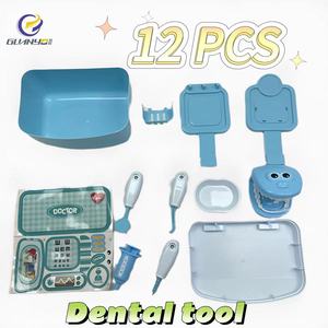 Popolare Kit medico Kit dentale per giocattoli e carte giocattolo per casa di gioco simulato trattamento paziente esercizio coordinazione occhio-mano