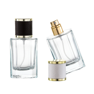 Factory wholesale clear glass fragrance atomizer bottle 40ml perfume spray bottle with PU lids