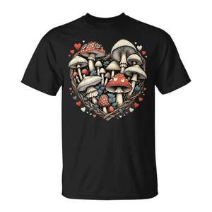 Camiseta con arte micológico colorido de Mushroom Love, unisex, talla para adultos S a 3Xl - Product Image 1