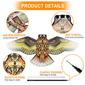 Cerf-volant Répulsif Réaliste en Forme de Faucon Prédateur, Activé par le Vent, pour la Lutte Antiparasitaire des Vergers et des Fermes – Vente Directe Usine - Product Image 6
