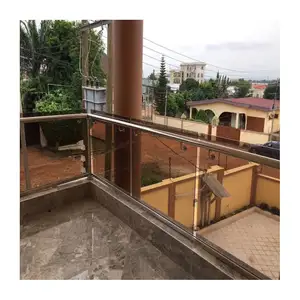 Hot Sale Deck Railing With U Channel Railing Stair And Aluminum Railing Balcony Frameless Glass Balustrade