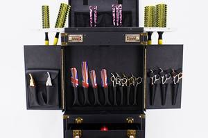 Estojo de trem de maquiagem para cabeleireiro, caixa organizadora para viagem, de salão de beleza, bagagem, caixa de ferramentas JR-2285 - Product Image 5