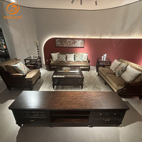 Meuble TV sur mesure européen, ensemble de luxe en bois pour hôtel, banc TV long en acajou vintage, haut de gamme, classique, Italie, support TV exquis