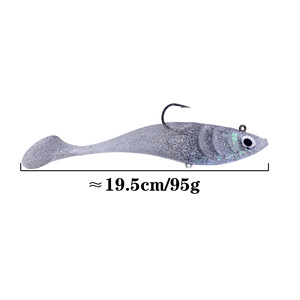 WildTrek 19,5 cm 95 g Leurre souple biomimétique bionique de type poisson plombé, 5 couleurs, produit transfrontalier très vendu, pour la pêche au poisson baleine. - Product Image 4