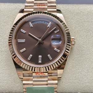 Reloj Mecánico de Pareja de Alta Calidad al por Mayor, Diseño de Oro Rosa, con Indicador de Fecha, Movimiento 3255, para Hombre y Mujer - Product Image 6