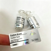 Autocollants en rouleau PP durables et imperméables, étiquettes imprimées personnalisées haute définition de petite taille pour flacons de peptides cosmétiques
