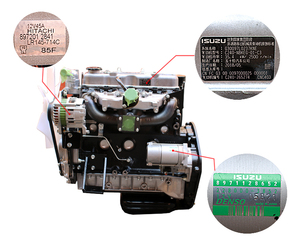 Isuzu C240/NKFC-01 xe nâng động cơ diesel lắp ráp với 50cc H25U1-00101 điện bắt đầu làm mát bằng nước - Product Image 2