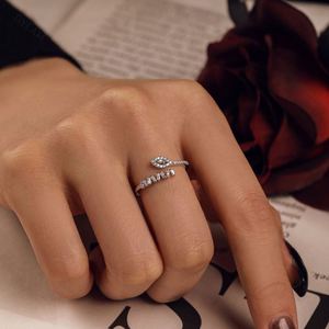 Dylam Adjustable Stackable Women Rhodium Plated Knuckle Stacking Boho Vintage <b>Finger</b> Thumb Open Baguette <b>Rings</b> - Product Image 6
