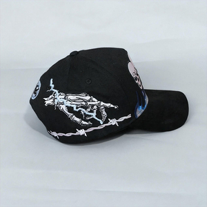 Spedizione Rapida, Cappellino a 5 Pannelli con Logo 3D, in Camoscio Nero Glitterato, Cappello da Baseball per Esterni con Ricami e Strass - Product Image 4
