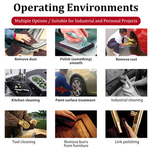 8m8 Màu Xanh Lá Cây Cọ Rửa Miếng Đệm Nhiệm Vụ Nặng Nề Làm Sạch Chà Không Dệt Tay Miếng Đệm Cho Tay Chà nhám - Product Image 3