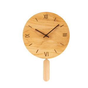 Reloj de pared de madera con forma de icono, cortado con láser, hecho de madera entera, decoración para colgar en la pared. - Product Image 5