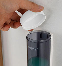 Dispensador de Jabón de Cocina, 320 ml * 1 Botella, Dispensador de Champú para Ducha, Dispensador de Jabón Líquido de Plástico para Montar en la Pared, para Baño de Hotel - Product Image 3