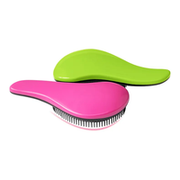 Brosse à cheveux démêlante antistatique en nylon et plastique avec coussin de ventilation, manche magique ionique et logo personnalisé