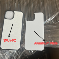 Coques de Téléphone à Sublimation Vierges Cadeaux d'Affaires Promotionnels Étuis 2D en TPU avec Plaque d'Aluminium pour Impression Personnalisée