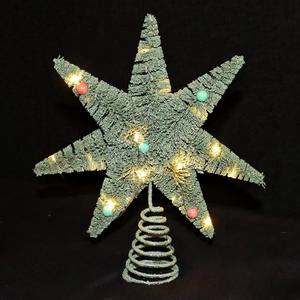 Decorazioni albero di natale luci al coperto alberi del villaggio casa festa tavolo stella ornamenti di natale di lusso - Product Image 3