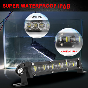 ไฟสปอร์ตไลท์ LED NAO Super Slim ขนาด 7 นิ้ว 13 นิ้ว 20 นิ้ว สำหรับขับรถบนพื้นที่ขรุขระ <span class=keywords><strong>4x4</strong></span> สำหรับรถยนต์แลนด์ครุยเซอร์ กันน้ำระดับ IP68 แบบแถวเดียว ทำจากอลูมิเนียมอัลลอย - Product Image 5