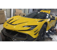 Upgrade Body Kit Serat Karbon Kering Model M dengan Ventilasi Kap Mesin untuk Ferrari SF90