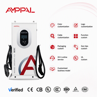 AMPPAL 30KW 40KW Nouvelle Station de Recharge DC pour Véhicules Électriques, Montée au Sol, Intelligente, avec Fonctionnement WiFi, pour Usage Domestique et Commercial, Vente Directe Usine
