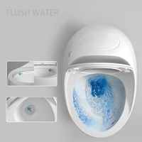 Toilette moderne en céramique siphonique monobloc à double chasse montée au sol pour salle de bain et villa
